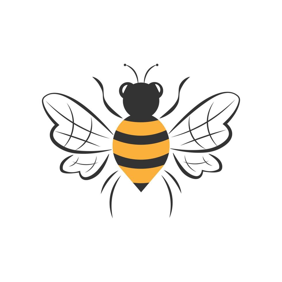 honing bij icoon. hommel, honing maken concept. vector illustratie geïsoleerd Aan wit achtergrond