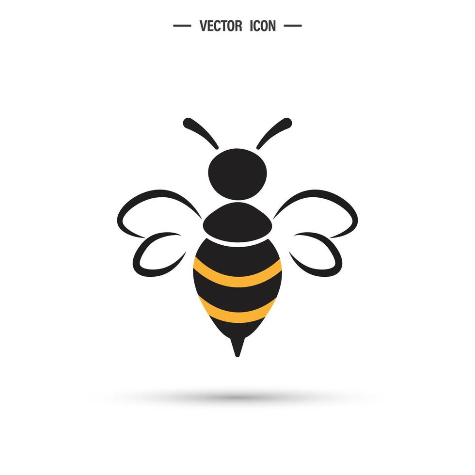 honing bij icoon. hommel, honing maken concept. vector illustratie geïsoleerd Aan wit achtergrond