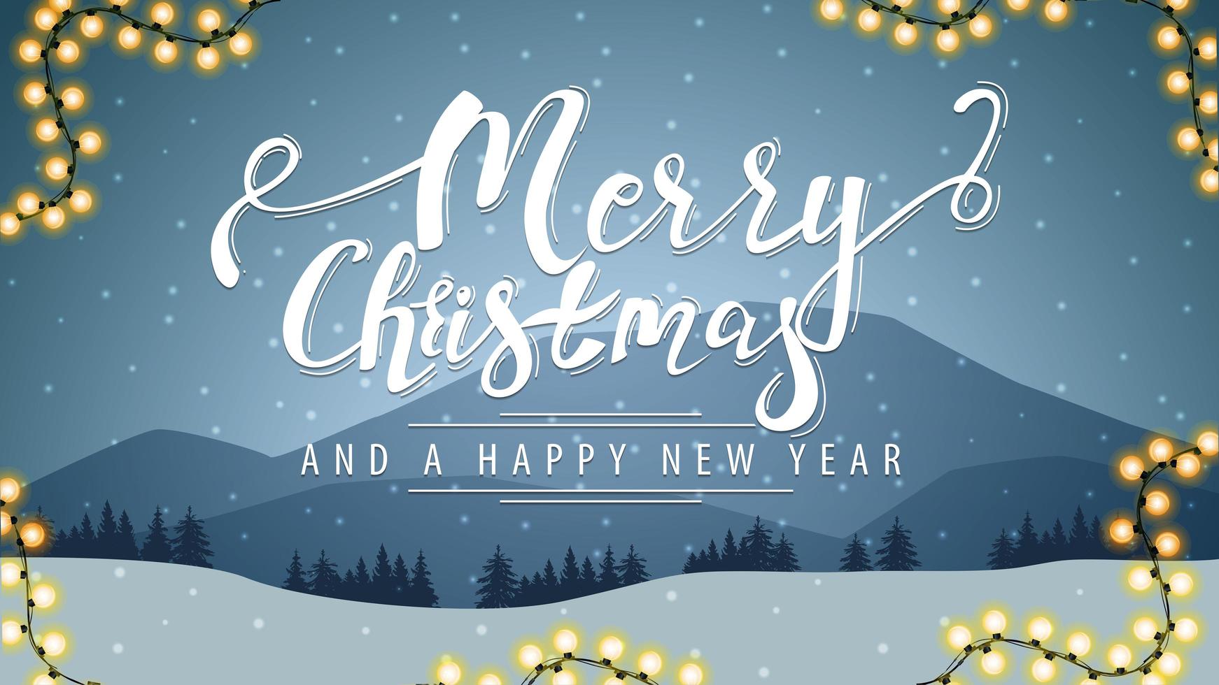 prettige kerstdagen en een gelukkig nieuwjaar briefkaart 1634930 - Download Free Vectors, Vector Bestanden, Ontwerpen Templates