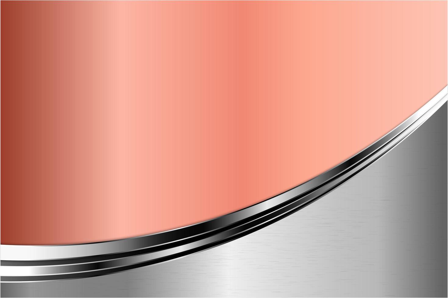 moderne roze en zilveren metalen achtergrond vector