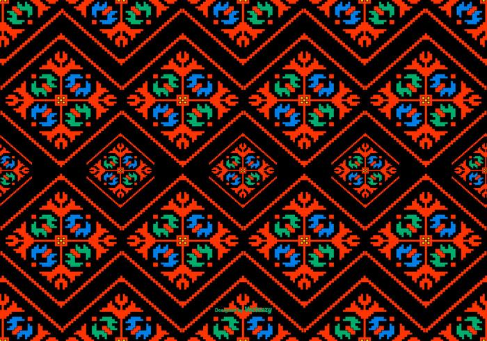Kleurrijke Dayak Style Patroon Achtergrond vector