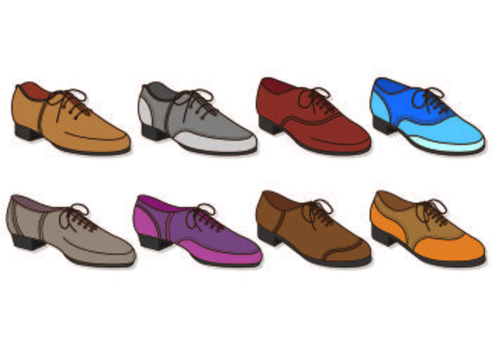 Set van Mannelijke Tapschoenen Icon vector