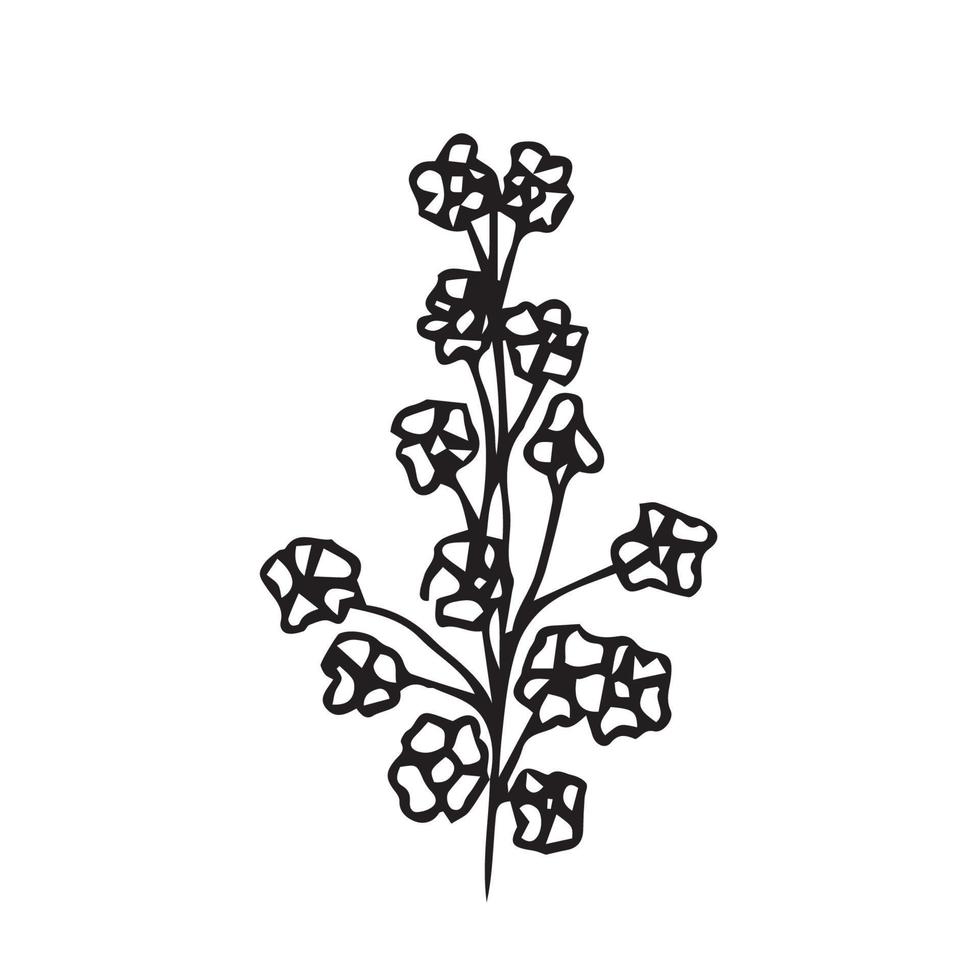 hand- getrokken bloemen voor decoratie. lijn kunst hand- getrokken bloemen in wijnoogst stijl vector
