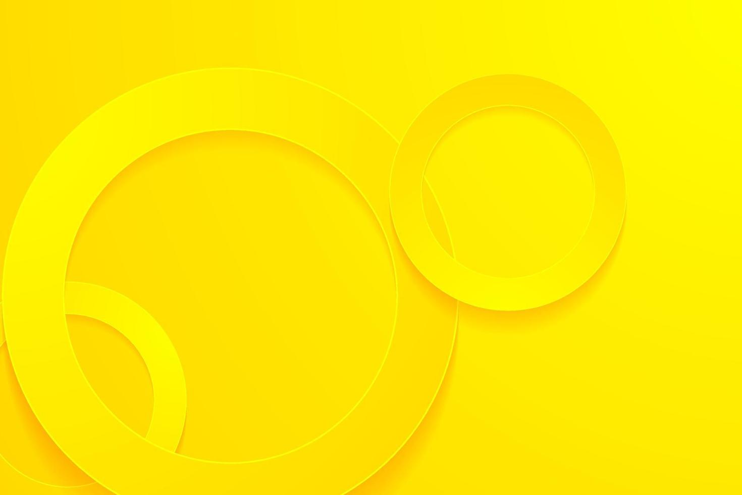 modern geel achtergronden. 3d cirkel papercut laag achtergrond. vector