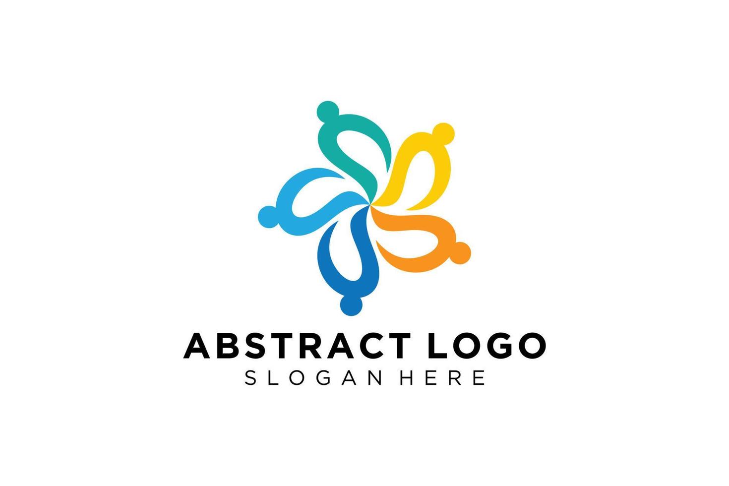 vector abstract mensen en familie logo verzameling, mensen pictogrammen, Gezondheid logo sjabloon, zorg symbool.