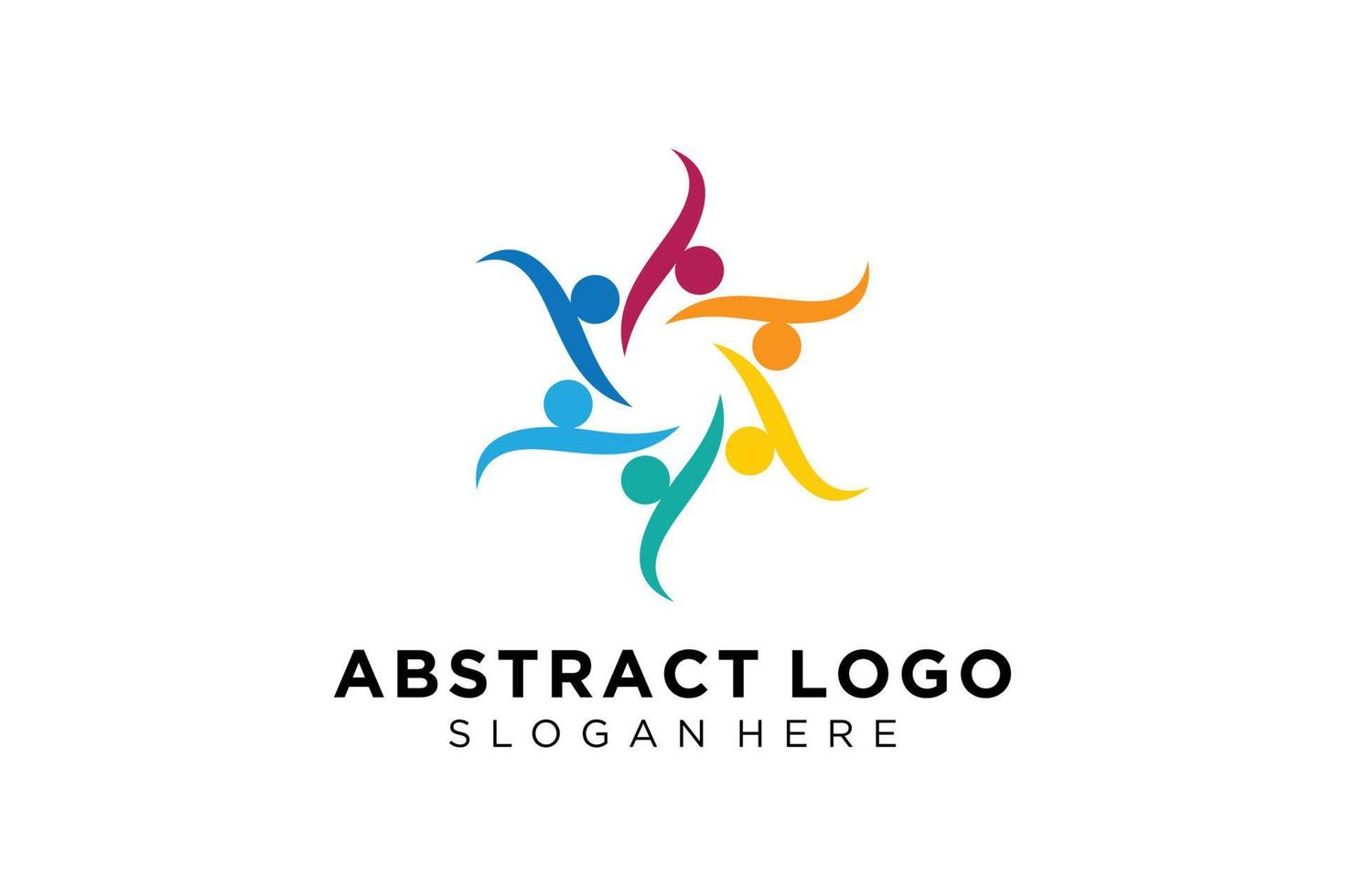 vector abstract mensen en familie logo verzameling, mensen pictogrammen, Gezondheid logo sjabloon, zorg symbool.