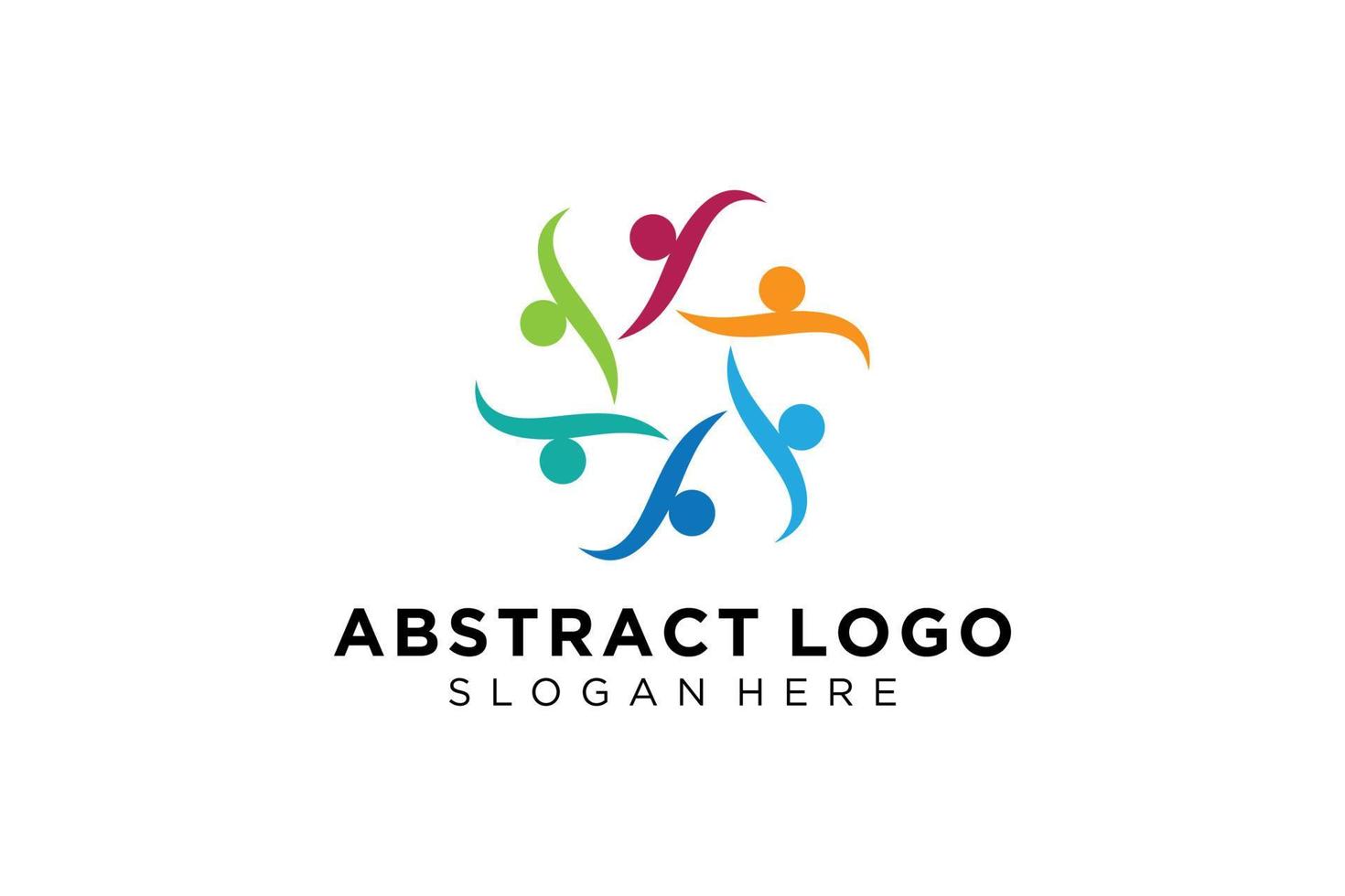 vector abstract mensen en familie logo verzameling, mensen pictogrammen, Gezondheid logo sjabloon, zorg symbool.