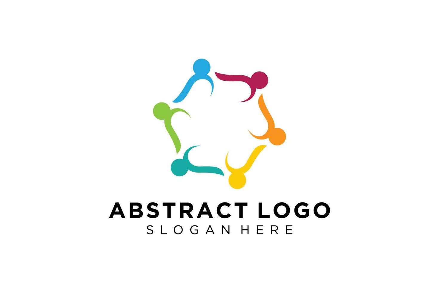 vector abstract mensen en familie logo verzameling, mensen pictogrammen, Gezondheid logo sjabloon, zorg symbool.