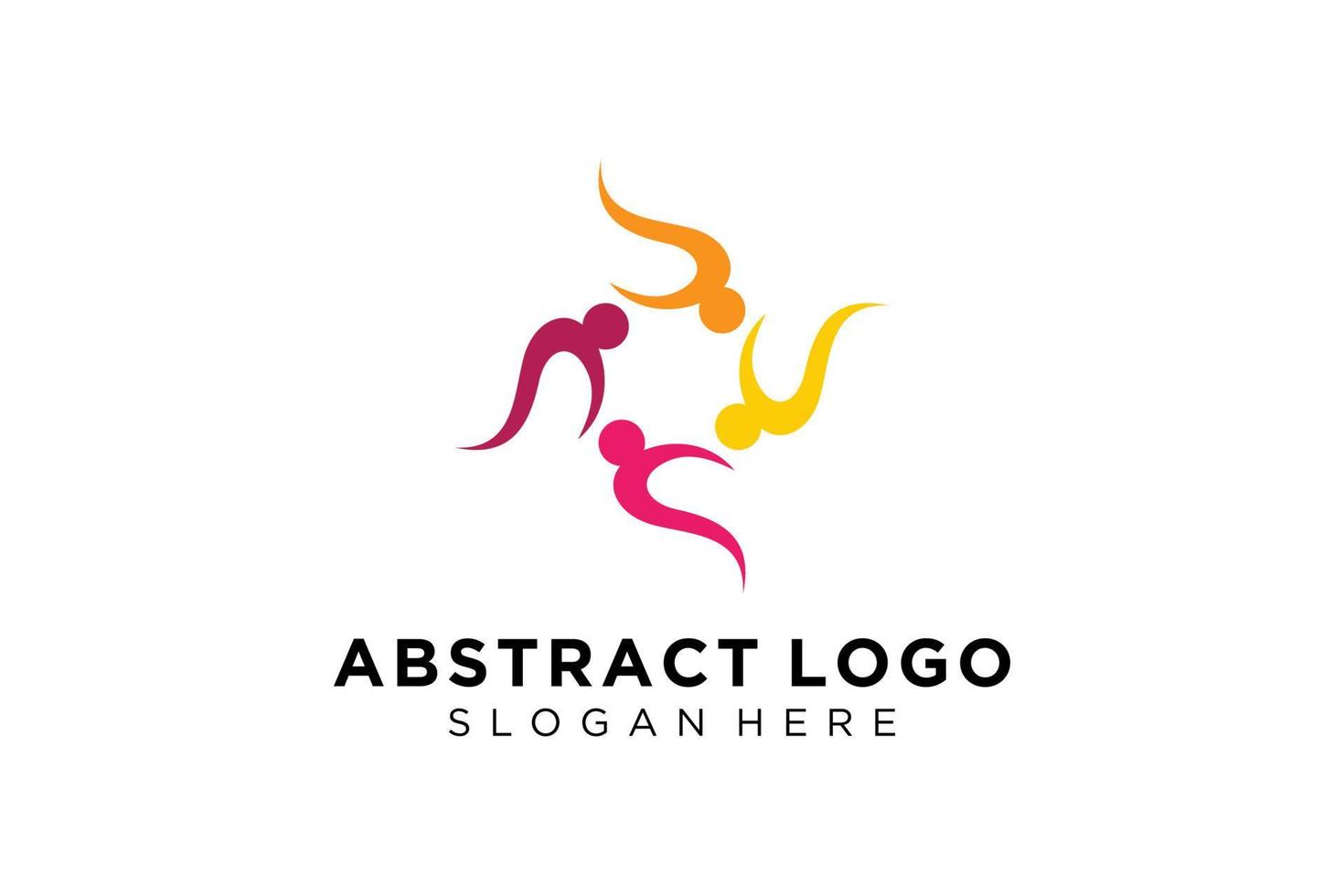 vector abstract mensen en familie logo verzameling, mensen pictogrammen, Gezondheid logo sjabloon, zorg symbool.