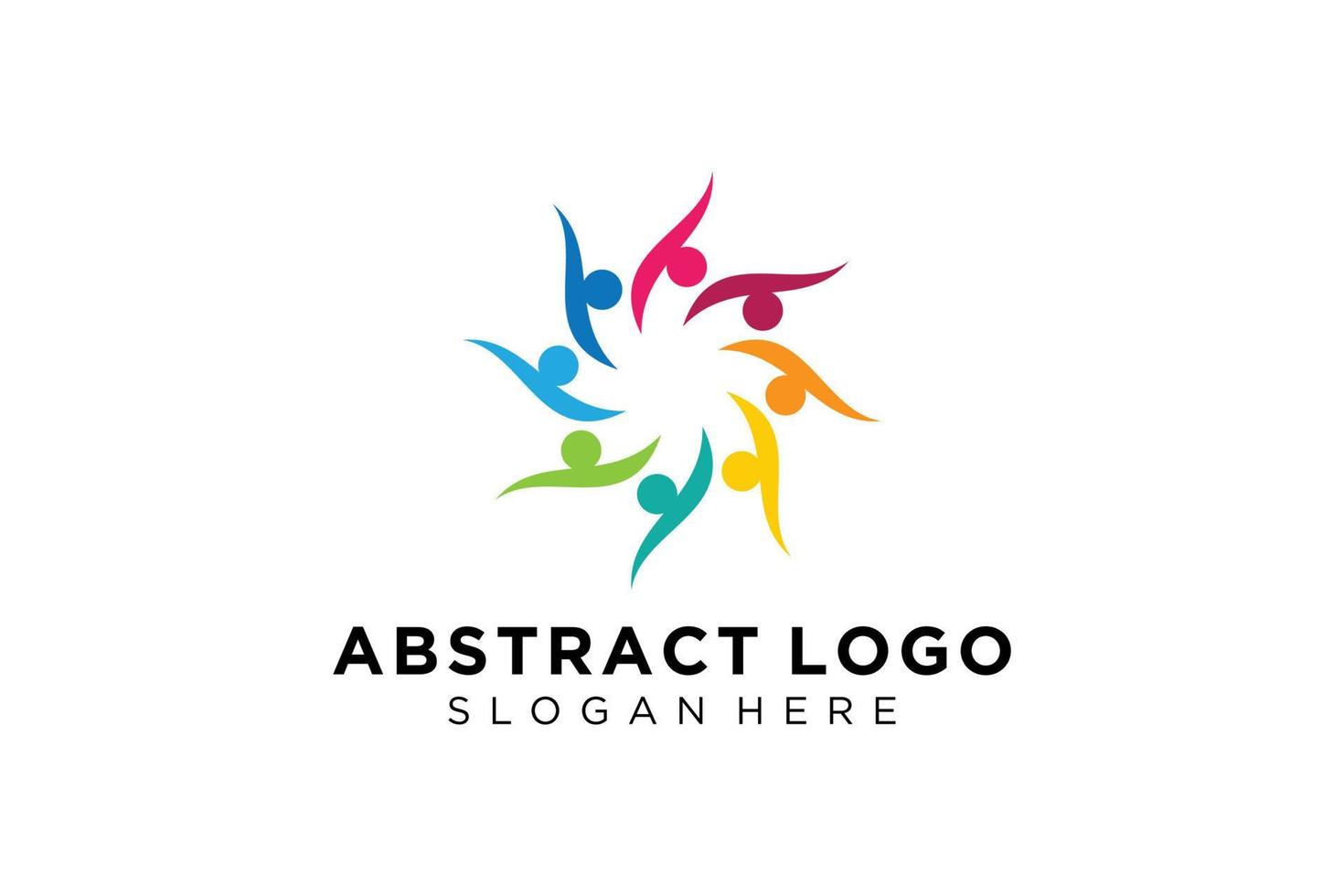 vector abstract mensen en familie logo verzameling, mensen pictogrammen, Gezondheid logo sjabloon, zorg symbool.