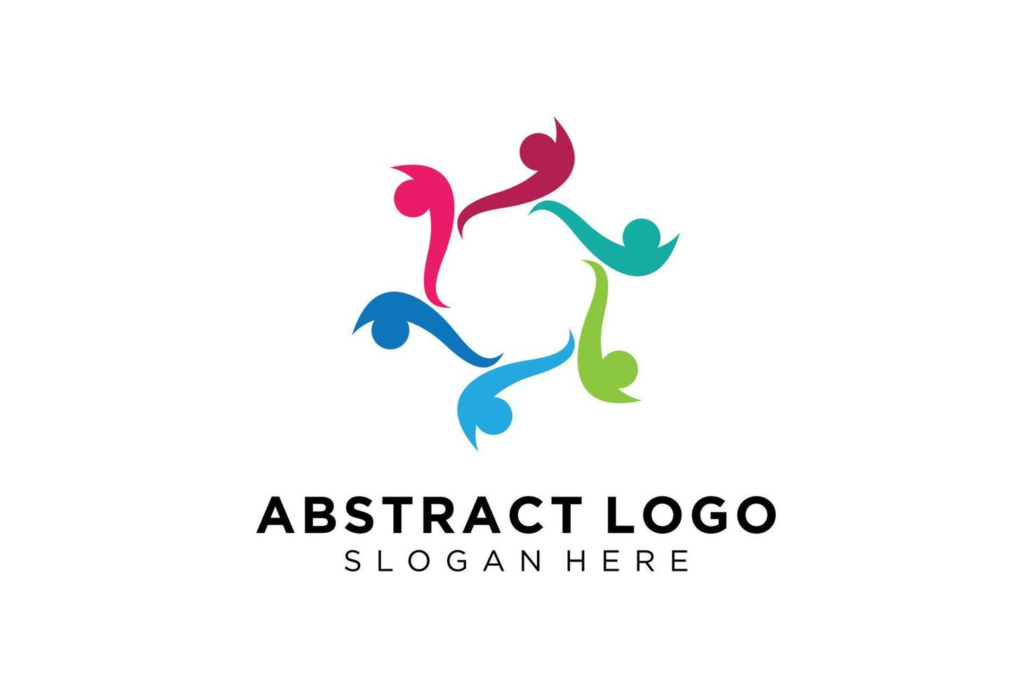 vector abstract mensen en familie logo verzameling, mensen pictogrammen, Gezondheid logo sjabloon, zorg symbool.