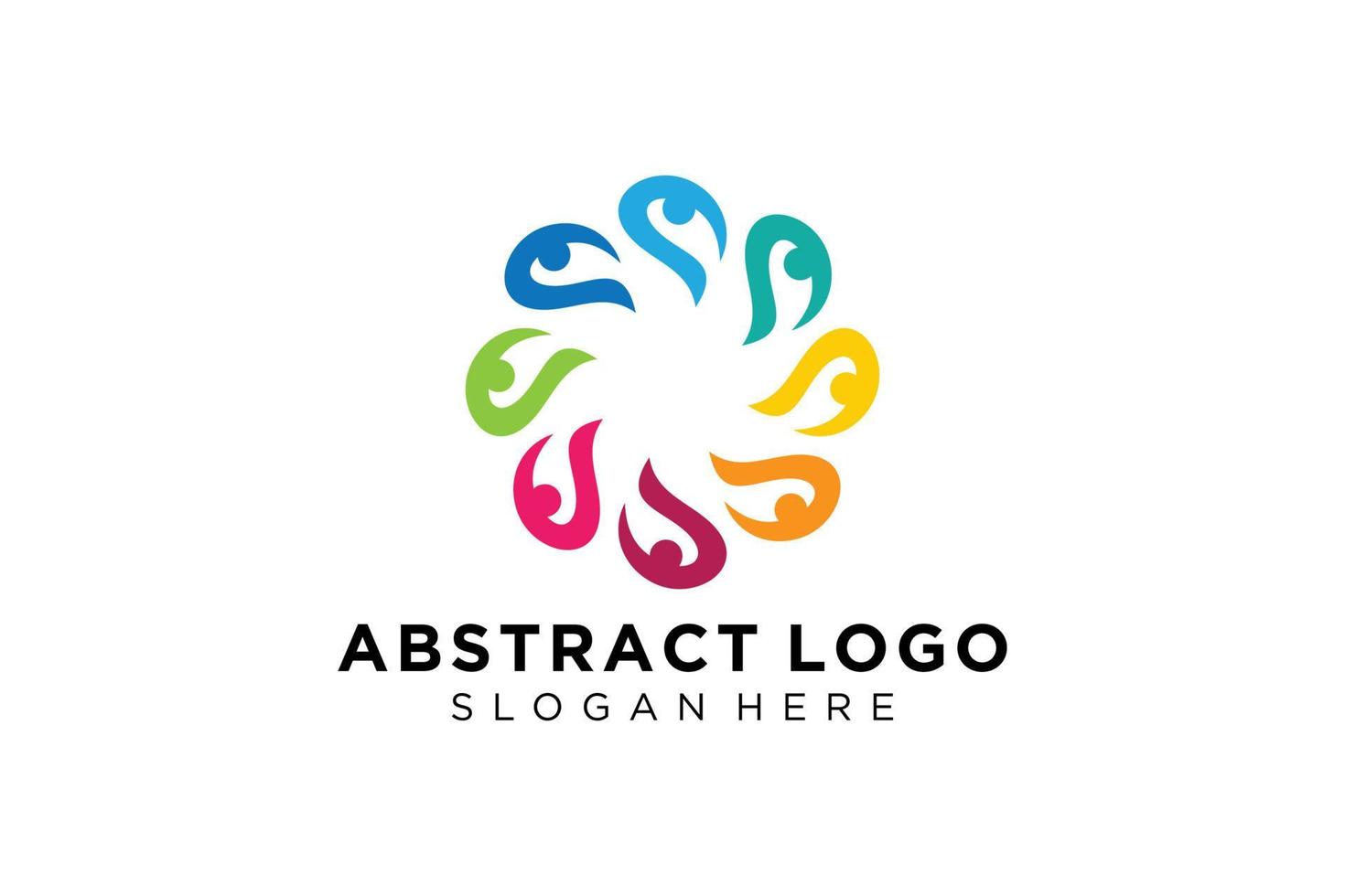 vector abstract mensen en familie logo verzameling, mensen pictogrammen, Gezondheid logo sjabloon, zorg symbool.