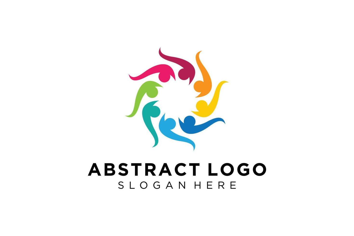 vector abstract mensen en familie logo verzameling, mensen pictogrammen, Gezondheid logo sjabloon, zorg symbool.