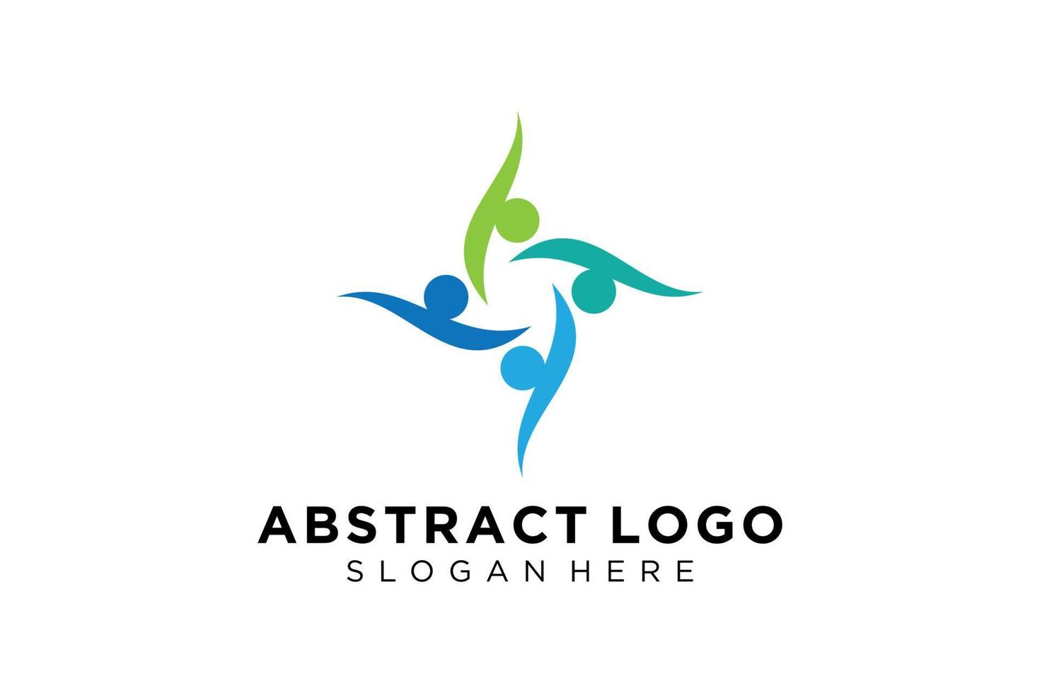 vector abstract mensen en familie logo verzameling, mensen pictogrammen, Gezondheid logo sjabloon, zorg symbool.