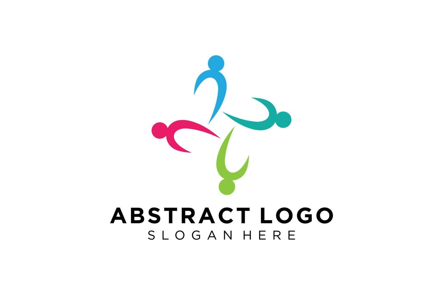 vector abstract mensen en familie logo verzameling, mensen pictogrammen, Gezondheid logo sjabloon, zorg symbool.