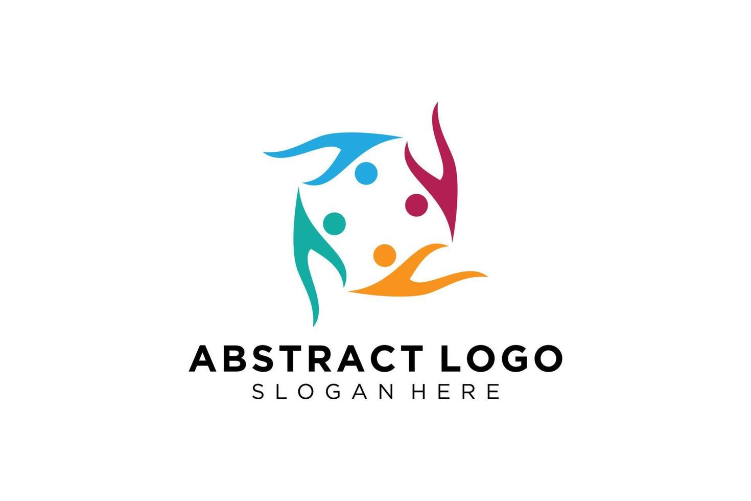 vector abstract mensen en familie logo verzameling, mensen pictogrammen, Gezondheid logo sjabloon, zorg symbool.