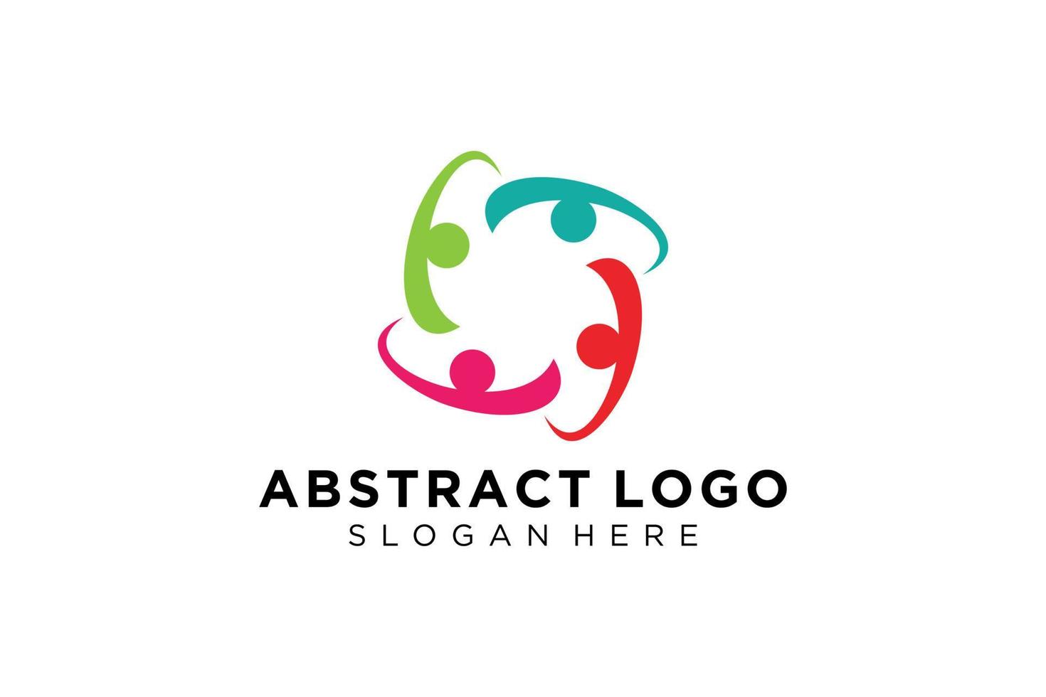 vector abstract mensen en familie logo verzameling, mensen pictogrammen, Gezondheid logo sjabloon, zorg symbool.