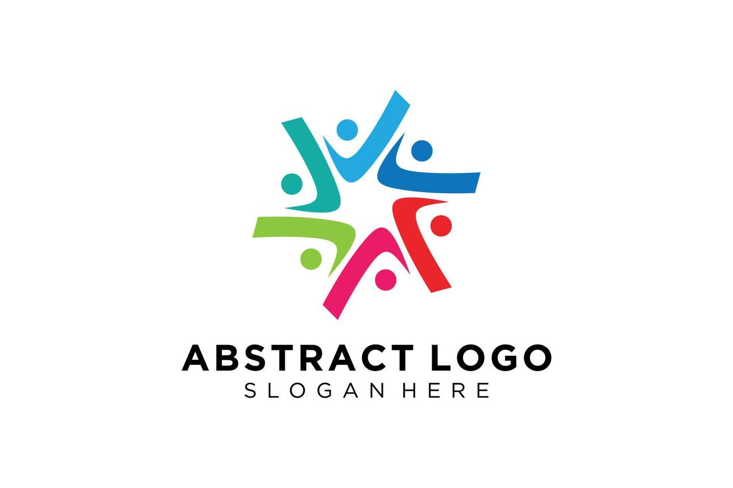 vector abstract mensen en familie logo verzameling, mensen pictogrammen, Gezondheid logo sjabloon, zorg symbool.