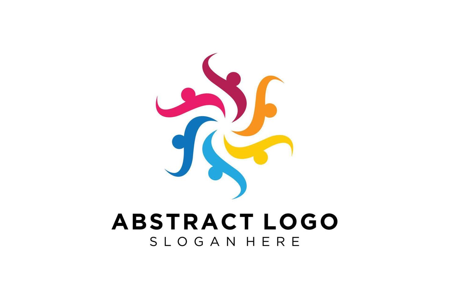 vector abstract mensen en familie logo verzameling, mensen pictogrammen, Gezondheid logo sjabloon, zorg symbool.