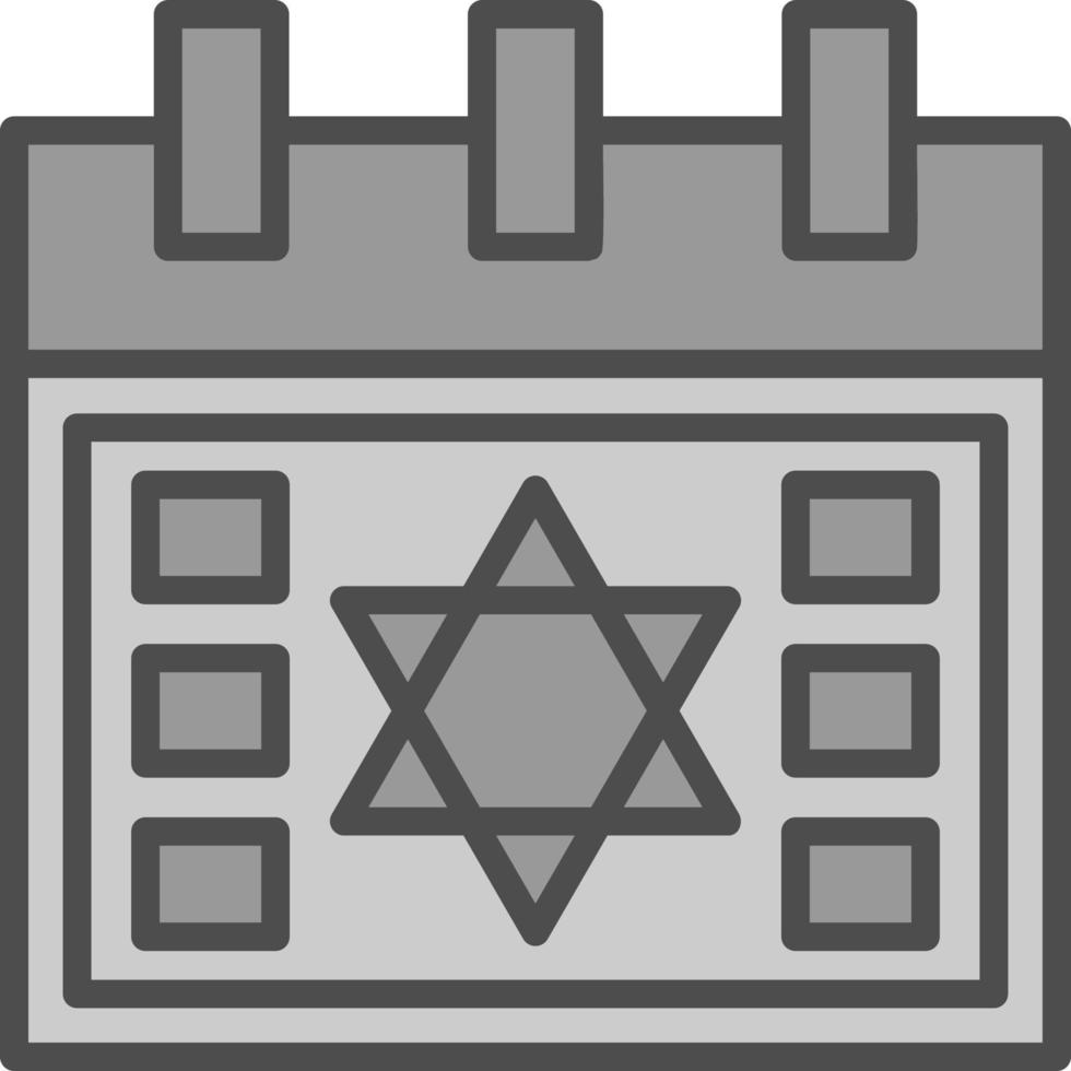 Hebreeuws kalender vector icoon ontwerp