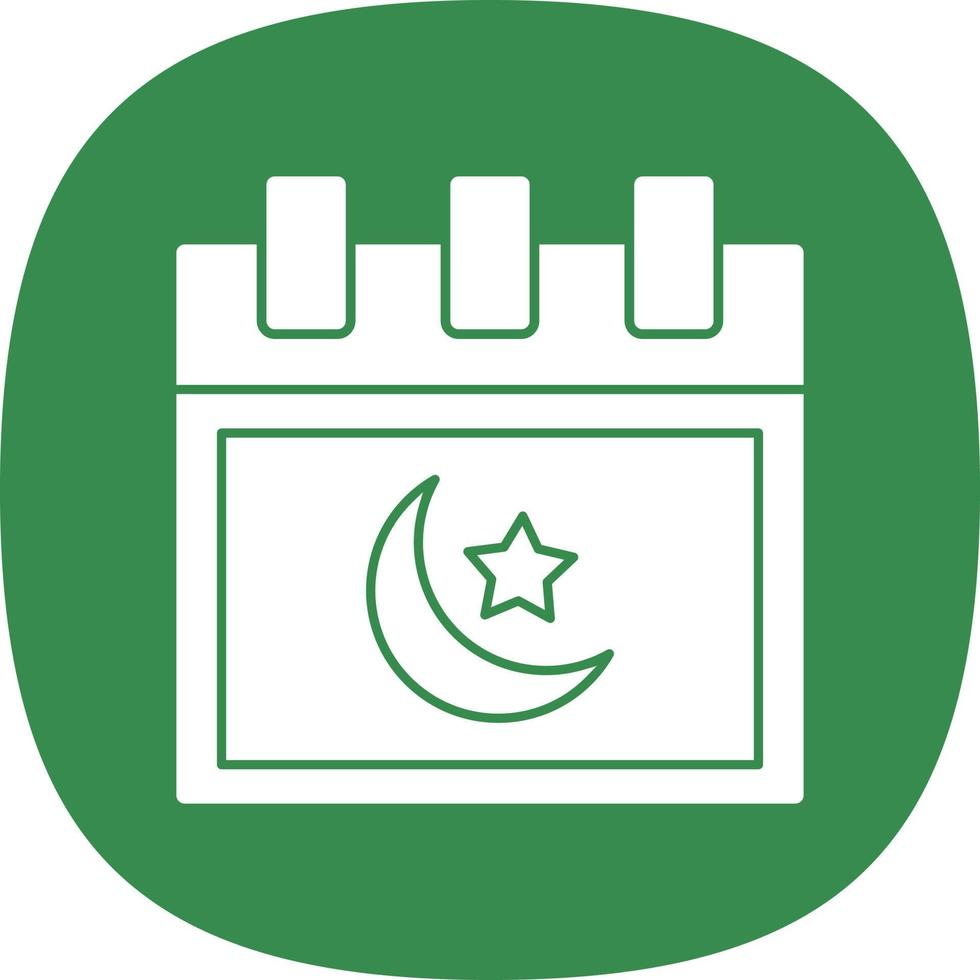 Islamitisch kalender vector icoon ontwerp