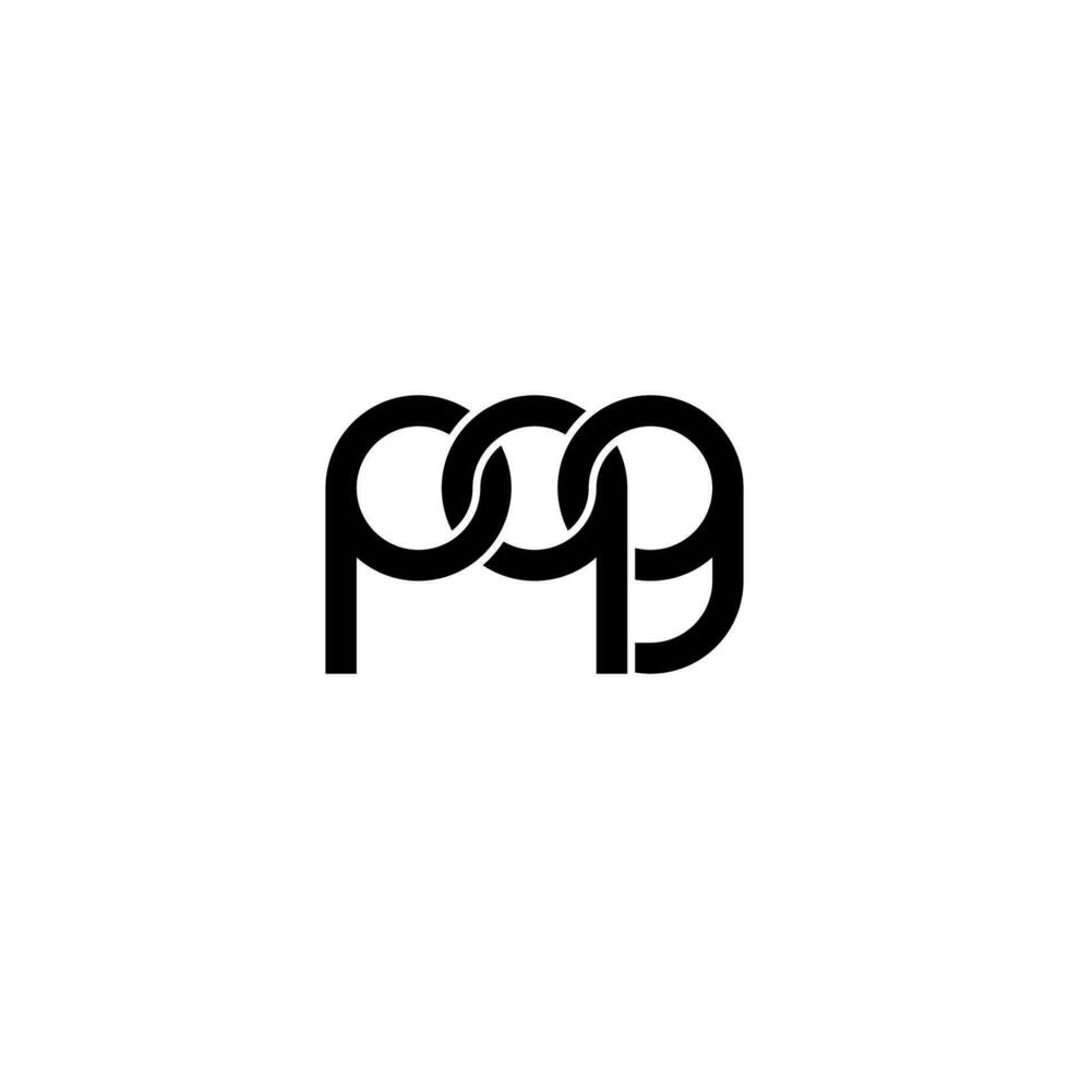 brieven pqg logo gemakkelijk modern schoon vector