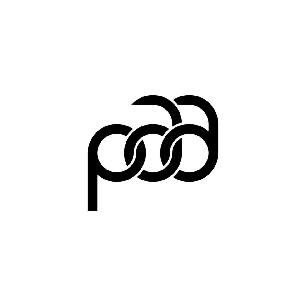 brieven paa logo gemakkelijk modern schoon vector