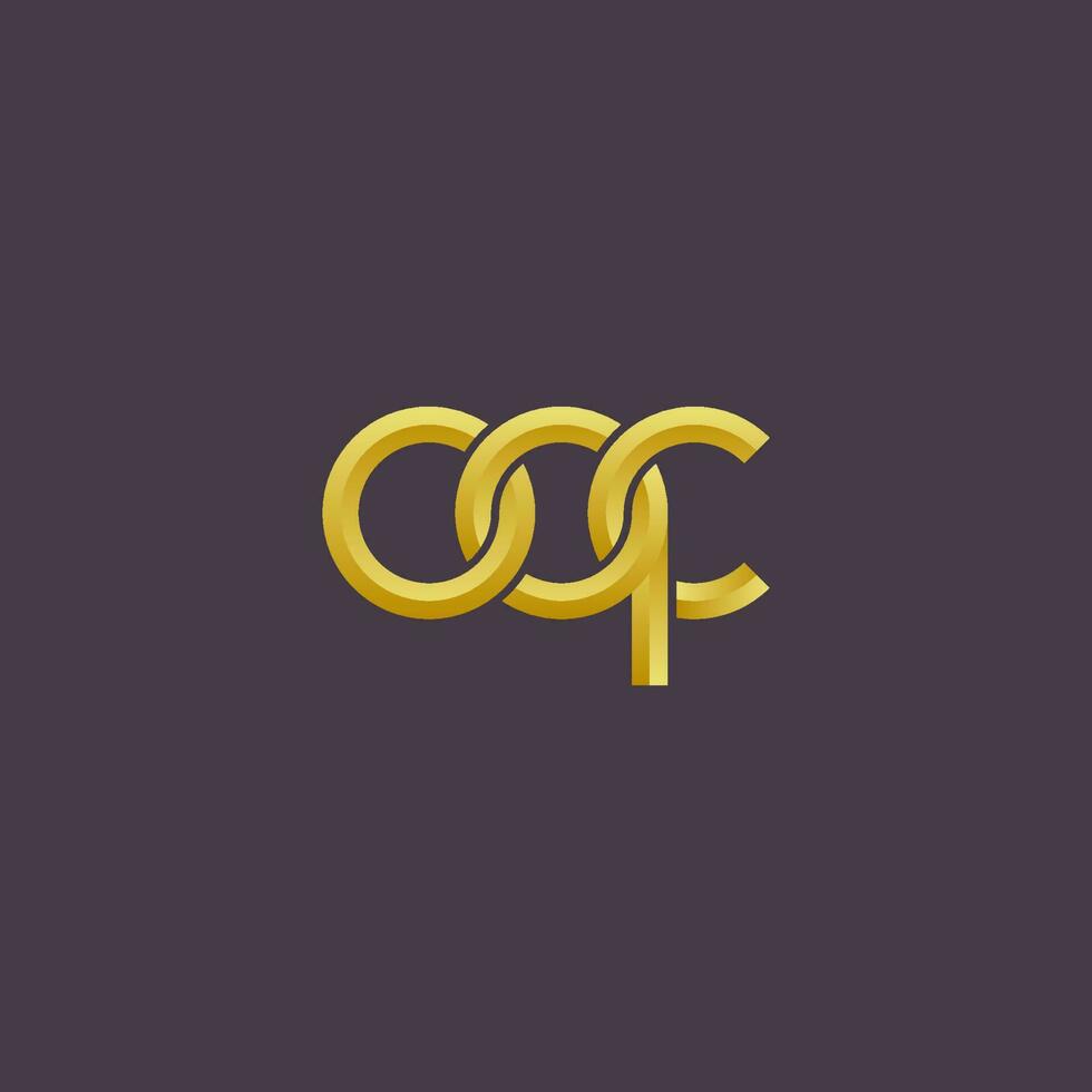 brieven oqc logo gemakkelijk modern schoon vector