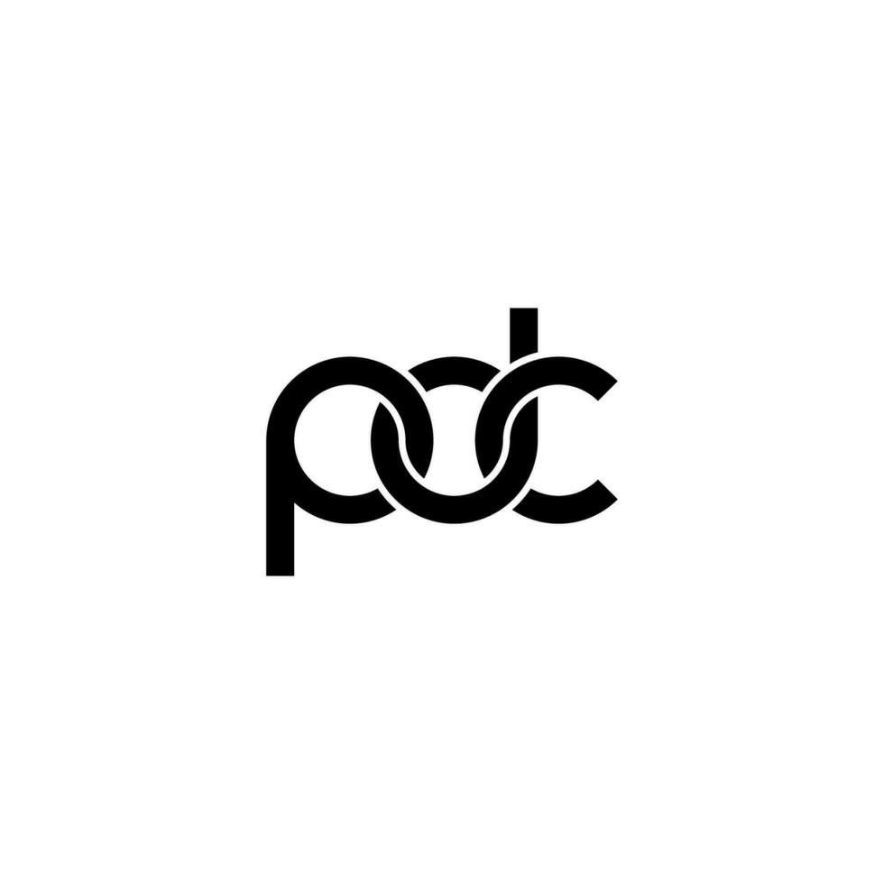 brieven pdc logo gemakkelijk modern schoon vector