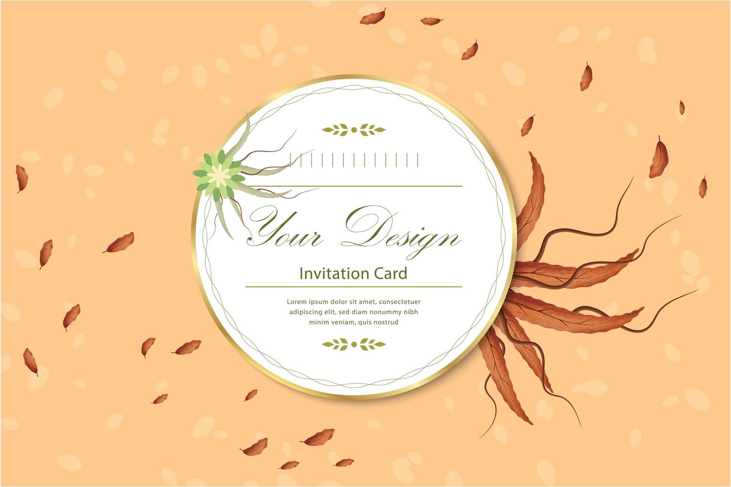 herfst cirkel frame banner vector