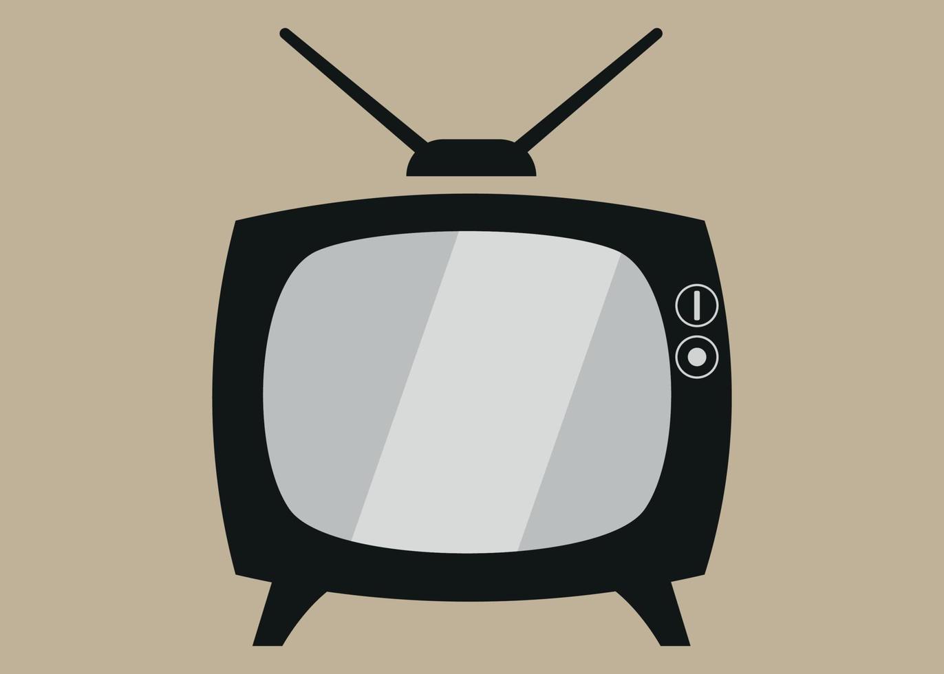 retro TV wijnoogst ontwerp televisie vector icoon illustratie