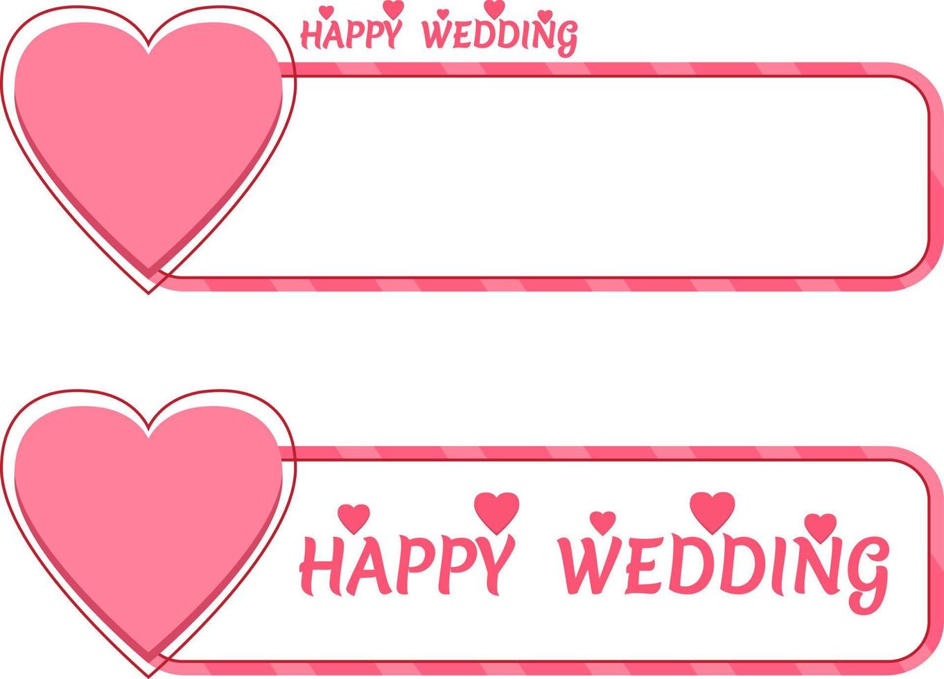 tekst doos gelukkig bruiloft vector ontwerp hd