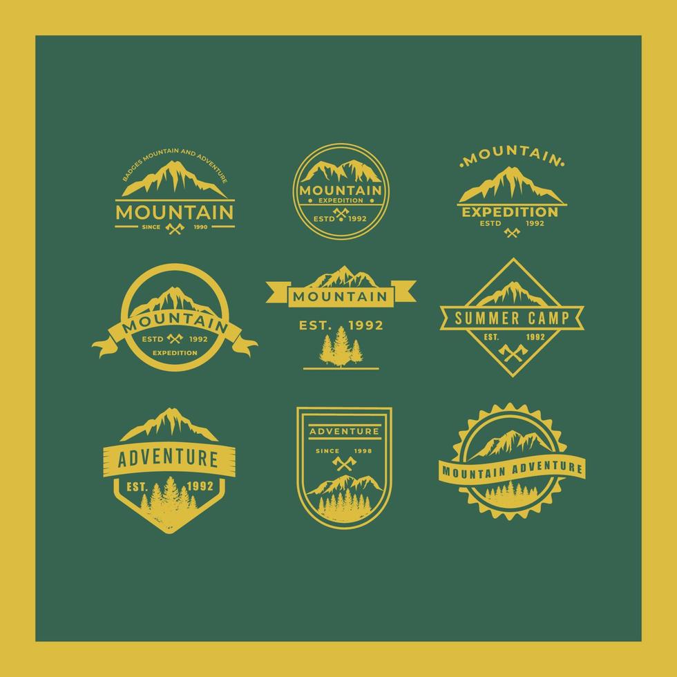 reeks badges berg logo vector