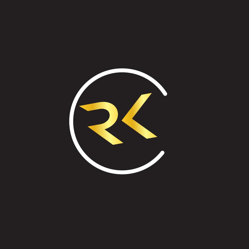 rk tekst logo vector