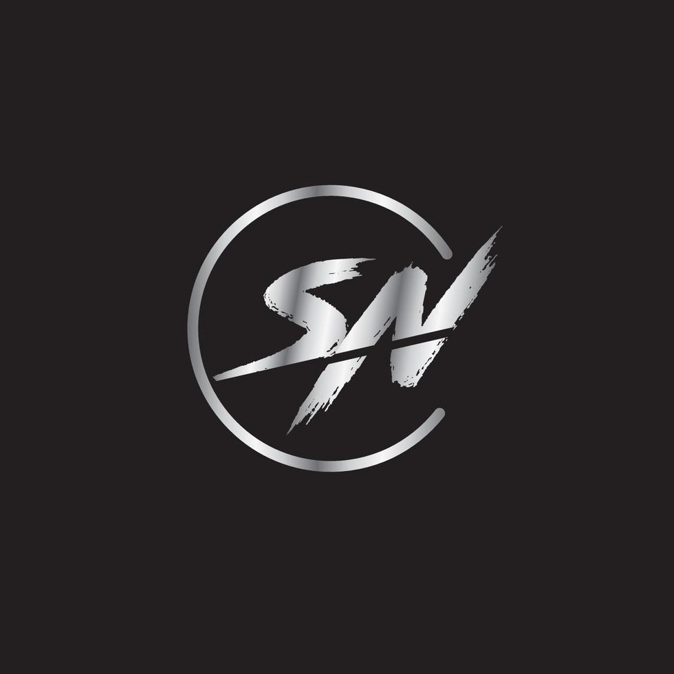sn tekst logo vector