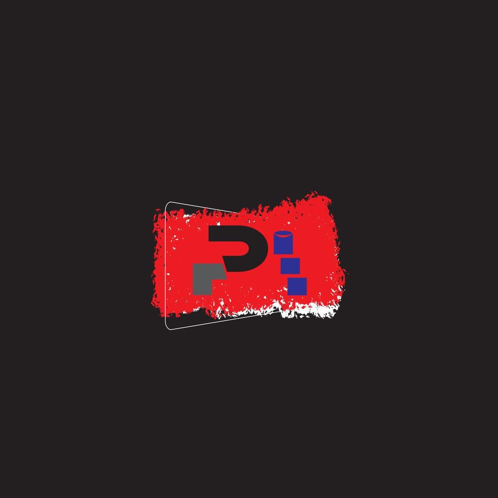 pi tekst logo vector