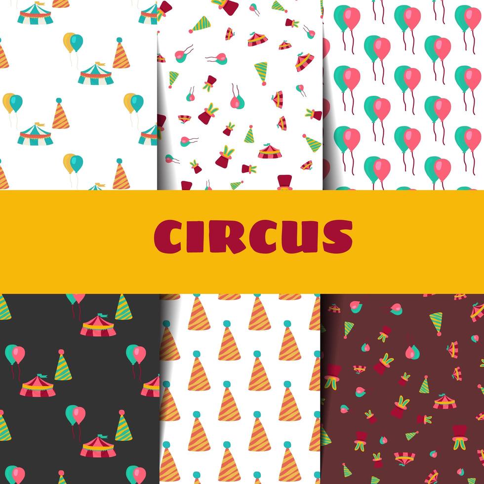 circus patroon in doodle stijl. vector