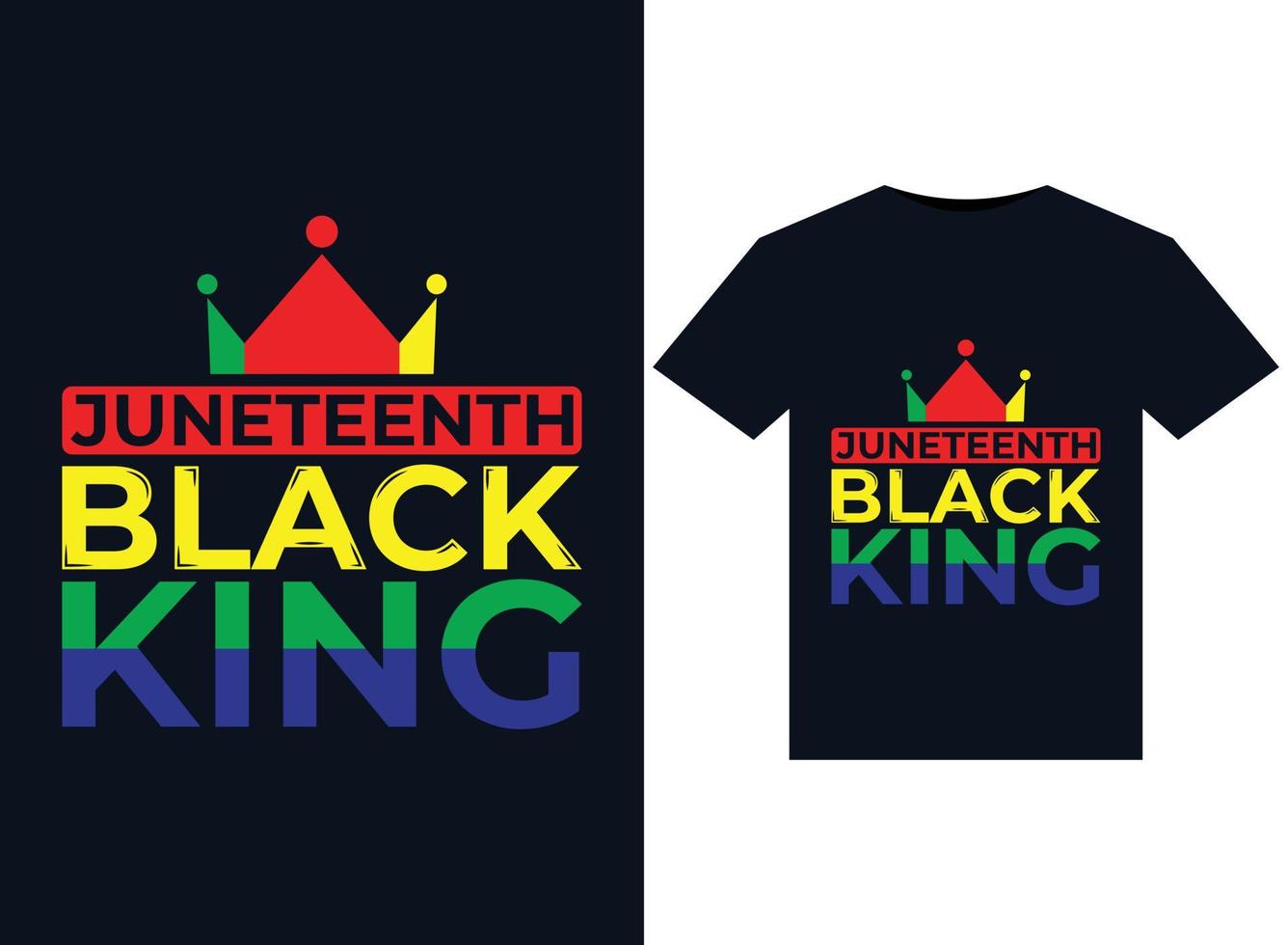 juneteenth zwart koning illustraties voor drukklare t-shirts ontwerp vector