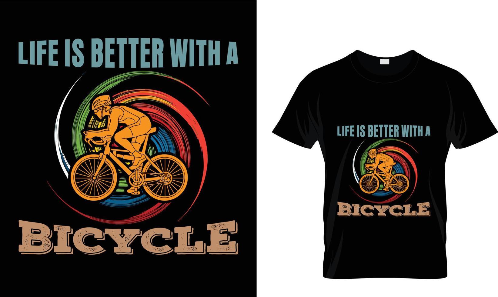 fiets t-shirt ontwerp vrij vector