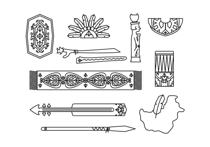 Dayak Elementen vector