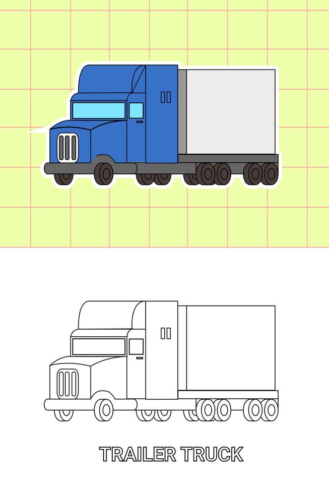 kleuren bladzijde van allemaal soort vervoer vector
