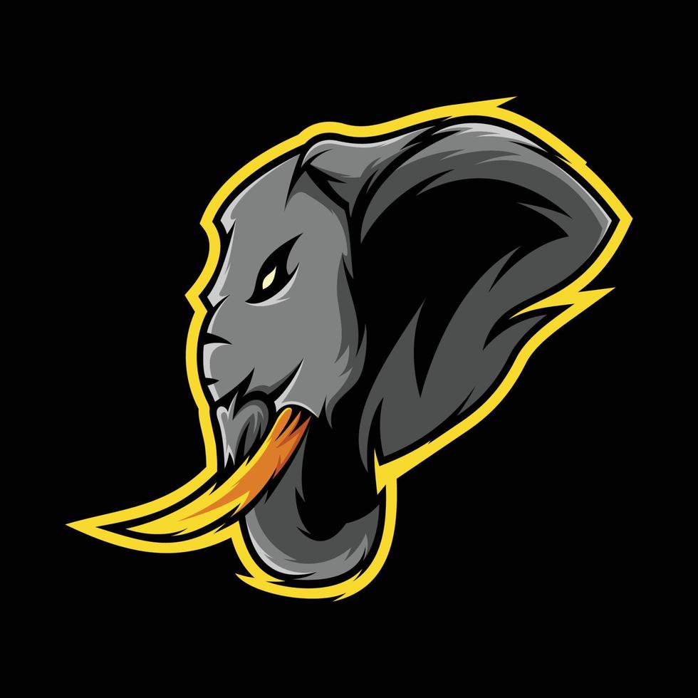 illustratie van olifant mascotte logo vector