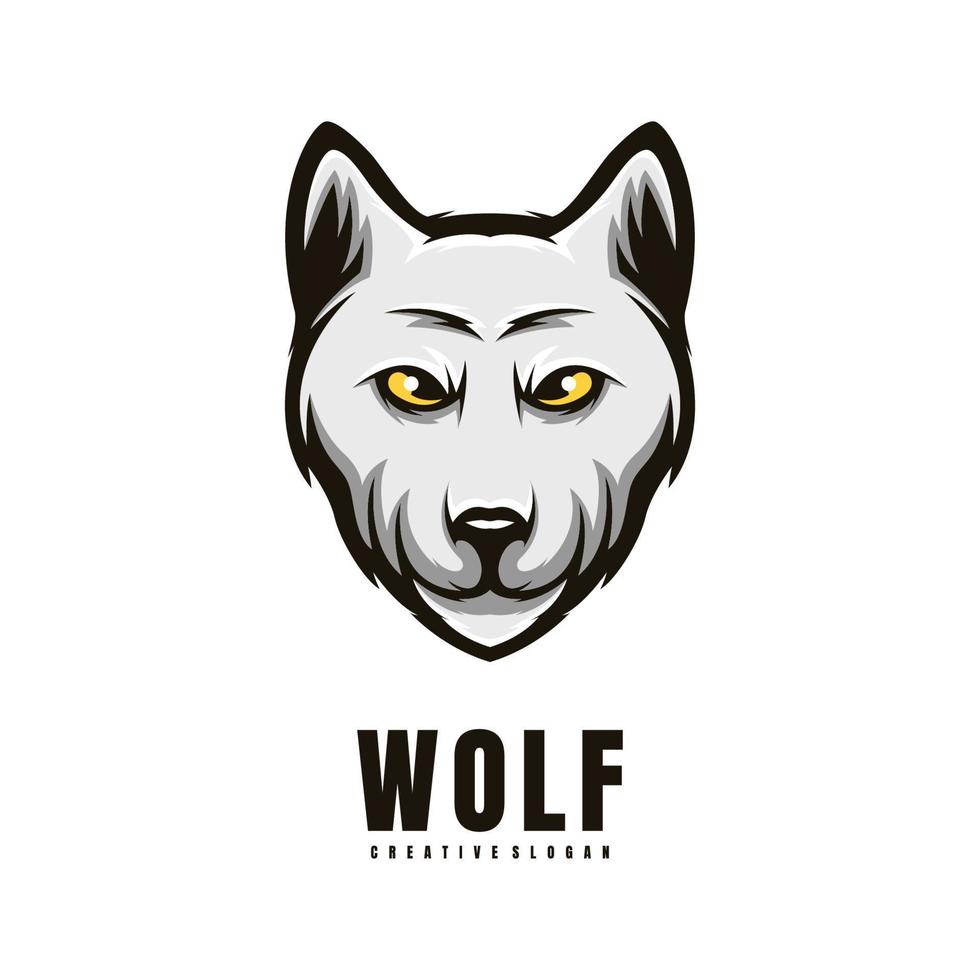 wolf mascotte logo vector