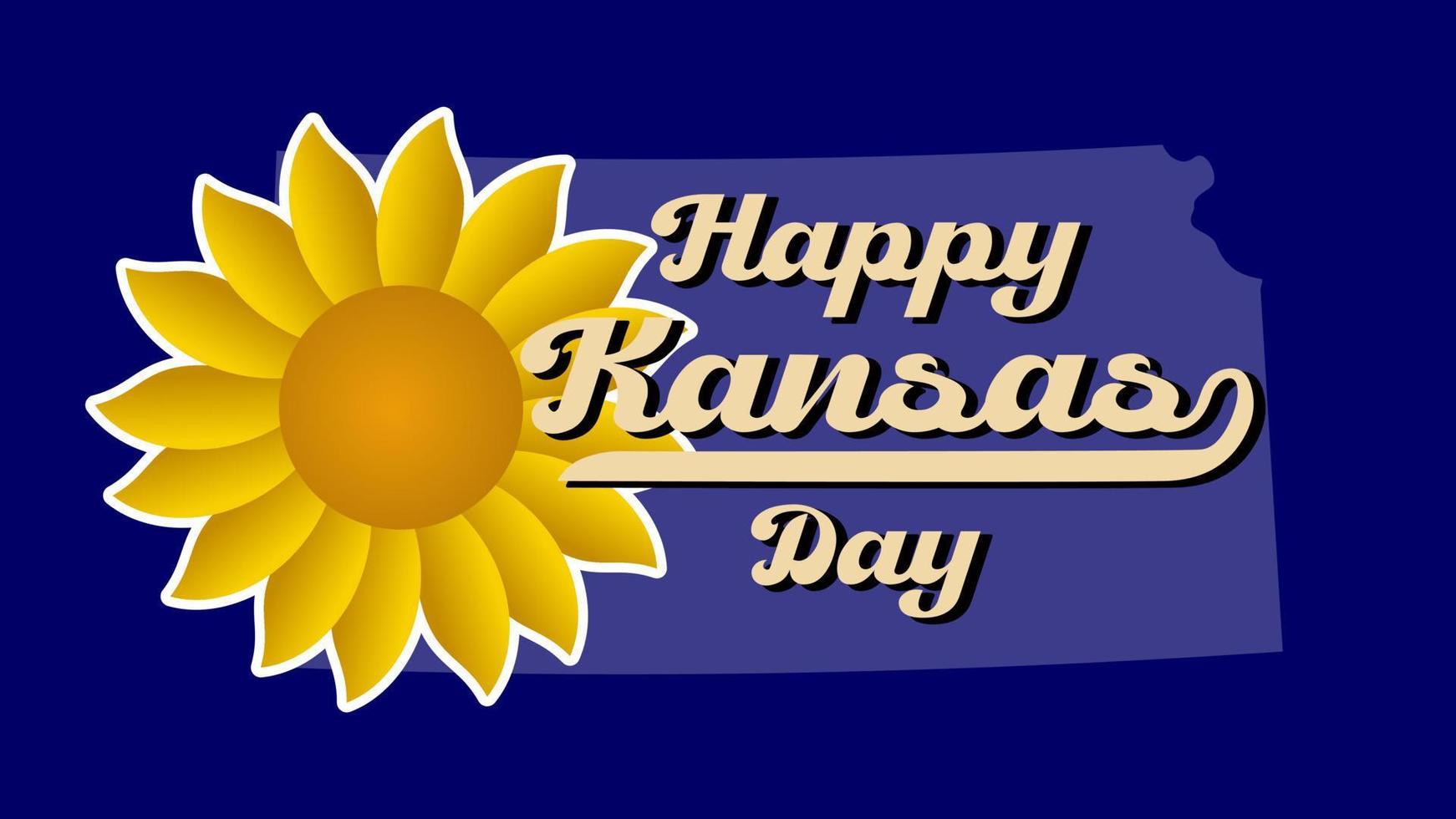 gelukkig Kansas dag viering achtergrond vector vlak stijl. geschikt voor poster, omslag, web, sociaal media spandoek.