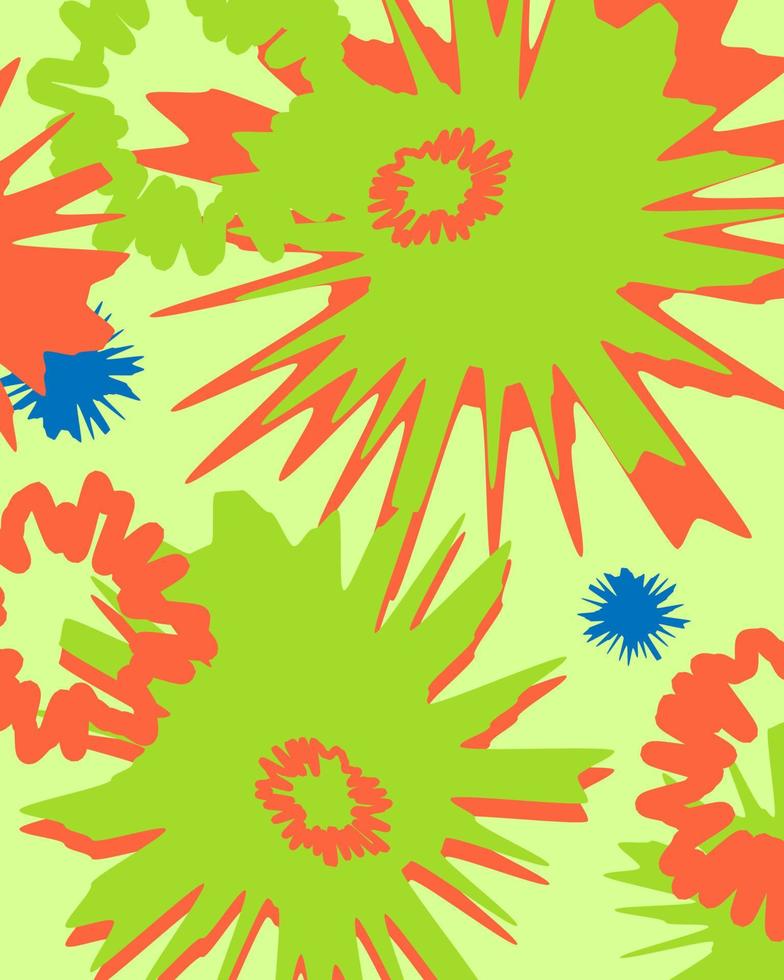 abstract interieur poster met zuur kleuren. psychedelisch vector illustratie. patroon met chaotisch vormen.