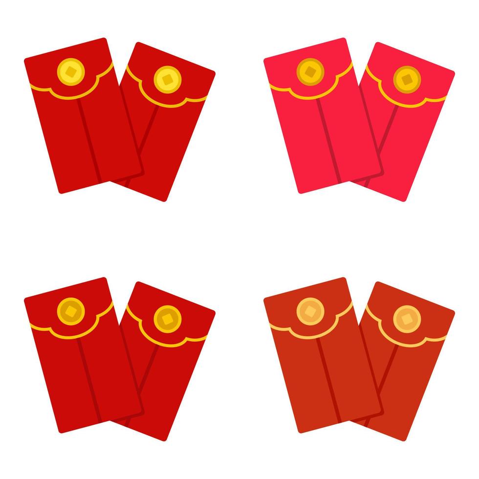 rood envelop in vlak stijl geïsoleerd vector