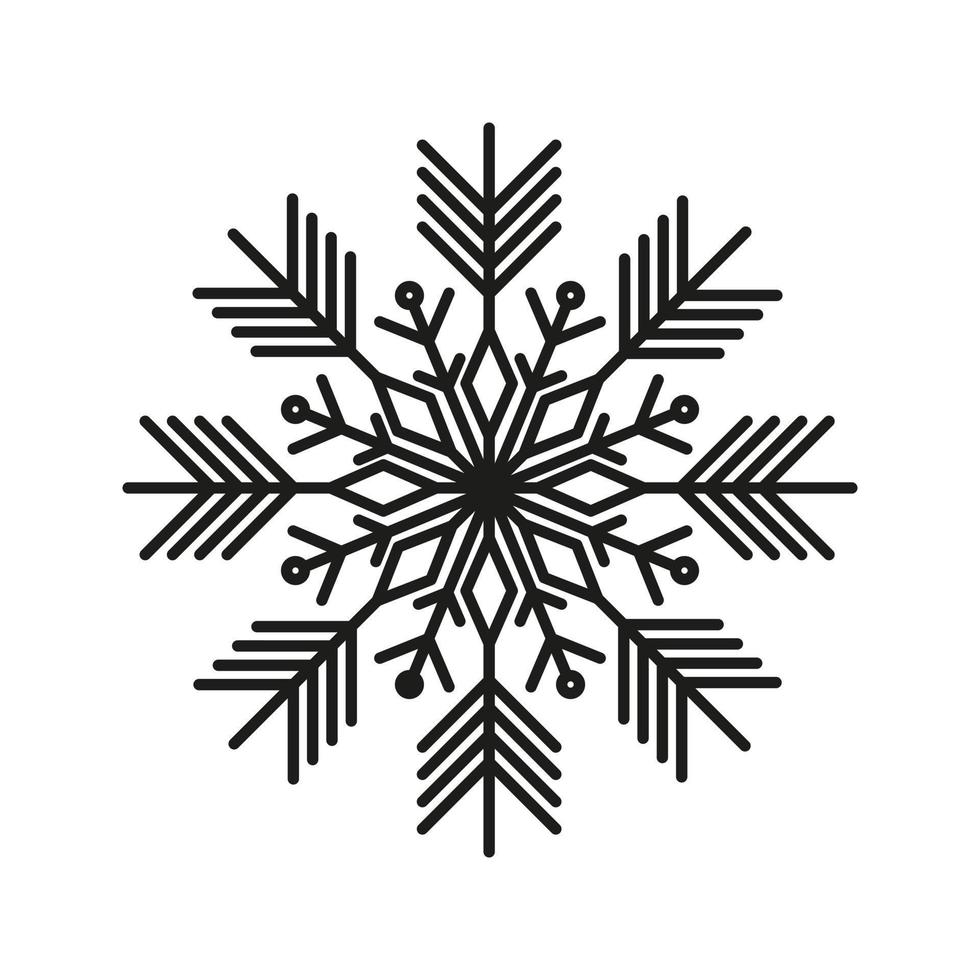 sneeuwvlok icoon geïsoleerd Aan wit achtergrond. Kerstmis winter vakantie decoratie. vector