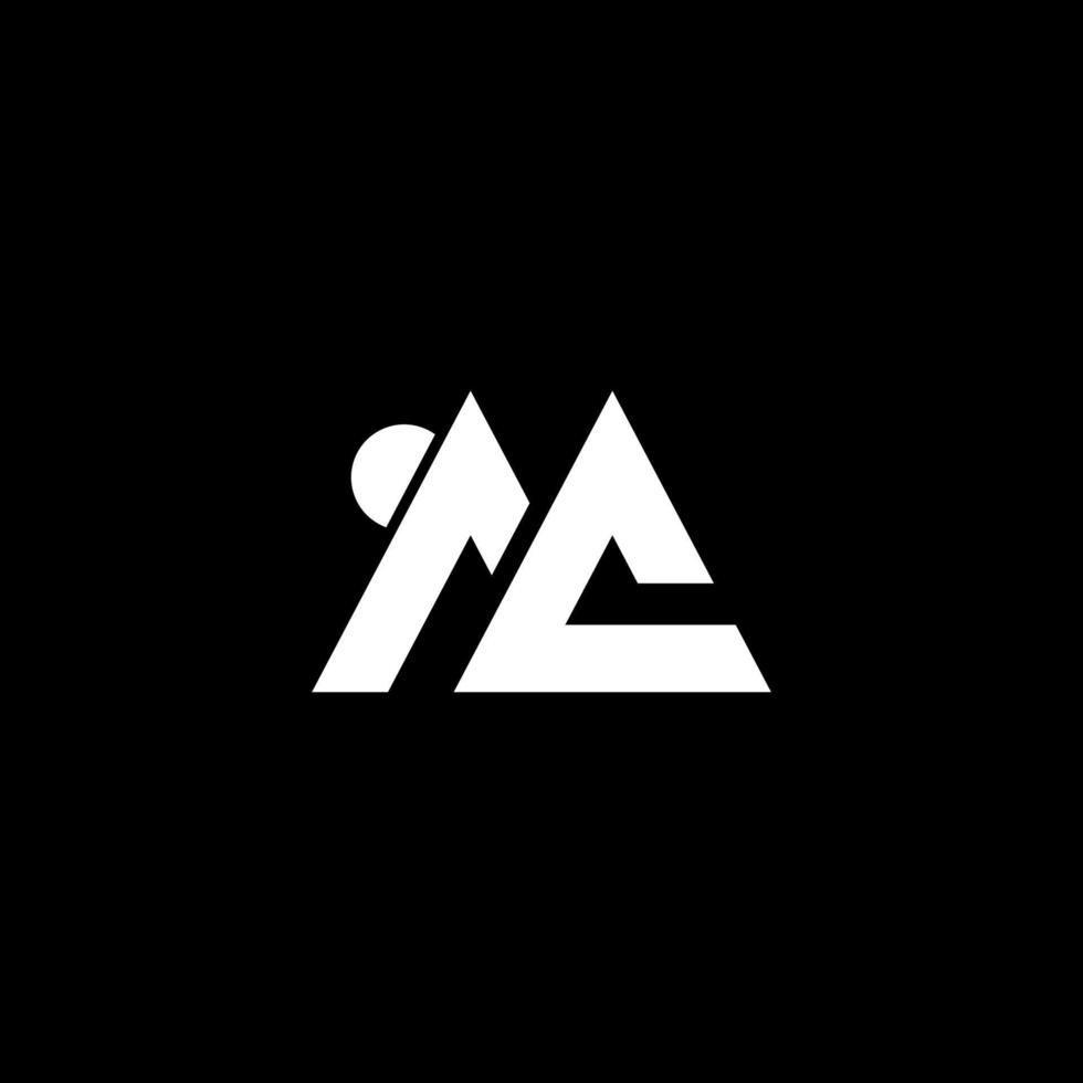 m berg. logo ac monogram brief icoon vector sjabloon. m logo