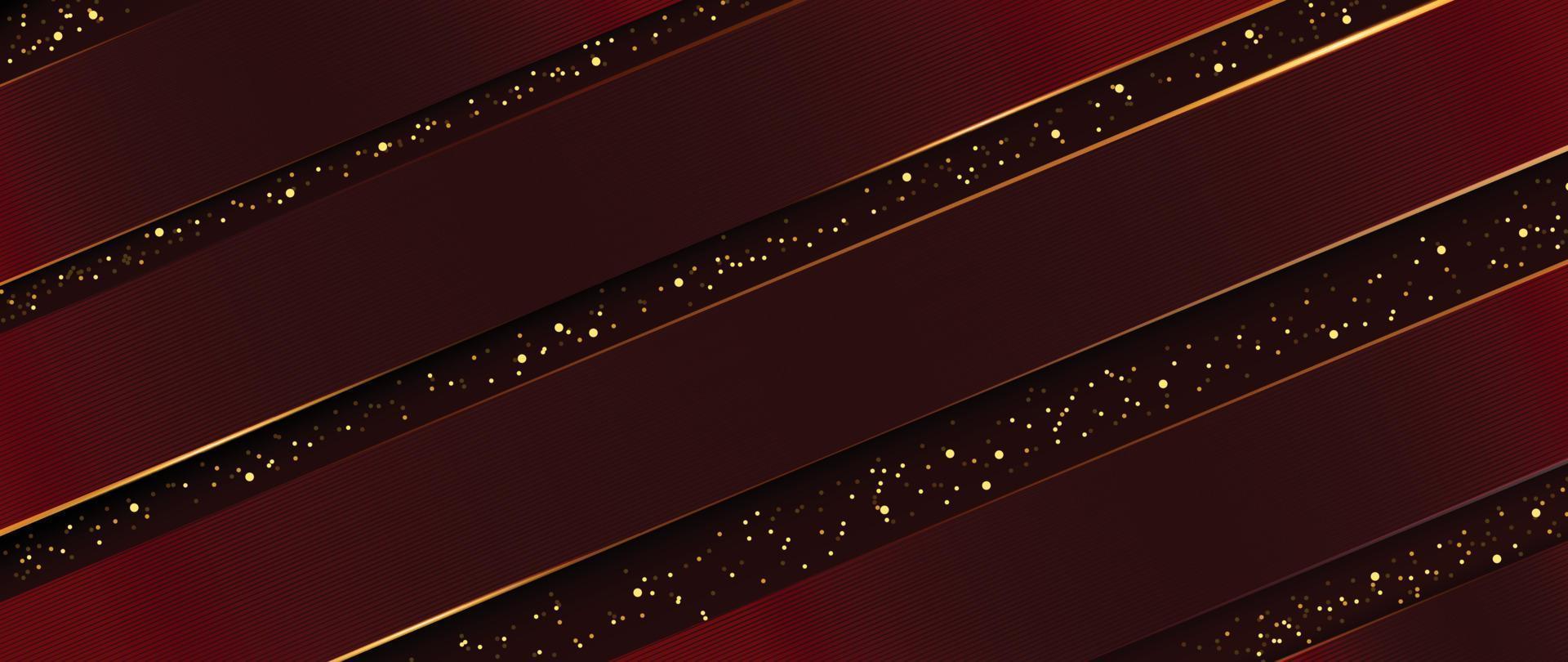 luxe rood achtergrond vector. abstract rood lijnen en gouden sparkles achtergrond met gloed effect. modern stijl behang voor Chinese nieuw jaar, advertenties, uitverkoop banier, bedrijf presentatie en verpakking. vector