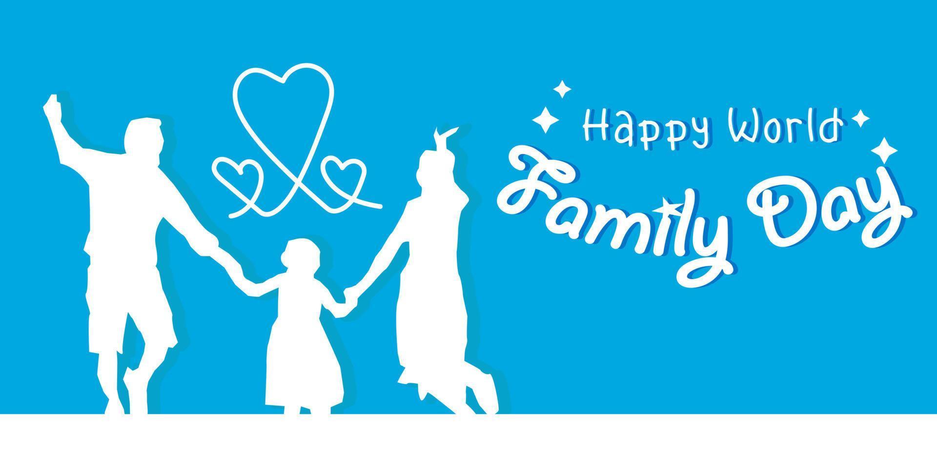 gelukkig wereld familie dag. vector illustratie geschikt voor banier, achtergrond